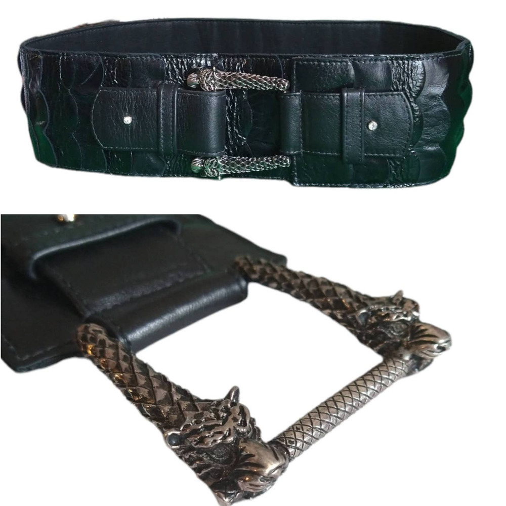 Wide Leather Belt with Dragon Scales & Buckle size S Cosplay Game of Thrones